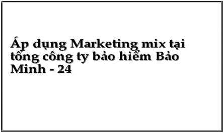 Áp dụng Marketing mix tại tổng công ty bảo hiểm Bảo Minh - 24