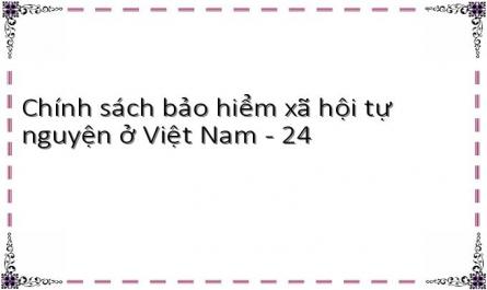 Chính sách bảo hiểm xã hội tự nguyện ở Việt Nam - 24