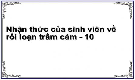 Nhận thức của sinh viên về rối loạn trầm cảm - 10