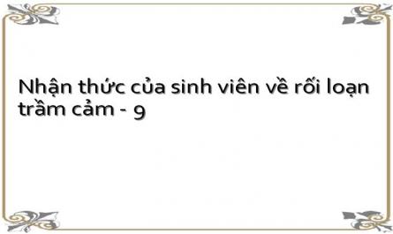 Nhận thức của sinh viên về rối loạn trầm cảm - 9