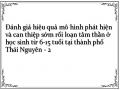 Đánh giá hiệu quả mô hình phát hiện và can thiệp sớm rối loạn tâm thần ở học sinh từ 6-15 tuổi tại thành phố Thái Nguyên - 2