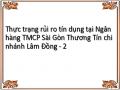 Thực trạng rủi ro tín dụng tại Ngân hàng TMCP Sài Gòn Thương Tín chi nhánh Lâm Đồng - 2