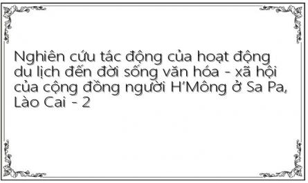 Nghiên cứu tác động của hoạt động du lịch đến đời sống văn hóa - xã hội của cộng đồng người H’Mông ở Sa Pa, Lào Cai - 2