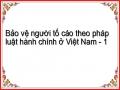 Bảo vệ người tố cáo theo pháp luật hành chính ở Việt Nam - 1