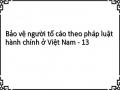 Đánh Giá Về Thực Trạng Pháp Luật Bảo Vệ Người Tố Cáo Ở Việt Nam