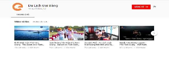 Trường Đại học Kinh tế Huế Hình 11 Kênh Youtube của Du lịch Đại Bàng Hình 9