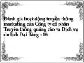 Đánh giá hoạt động truyền thông marketing của Công ty cổ phần Truyền thông quảng cáo và Dịch vụ du lịch Đại Bàng - 16