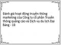 Đánh giá hoạt động truyền thông marketing của Công ty cổ phần Truyền thông quảng cáo và Dịch vụ du lịch Đại Bàng - 18