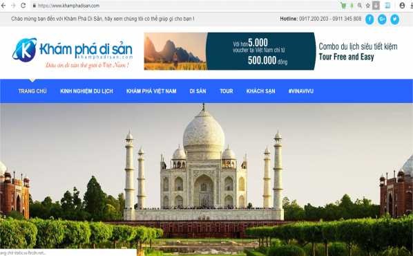 Hình 4 1 Hình ảnh trang chủ website https khamphadisan com Nguồn Từ website https 2