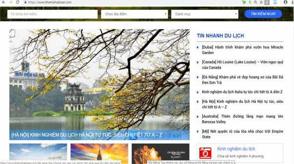 Hình 4 2 Hình ảnh trang chủ website https khamphadisan com Nguồn Từ website https 3