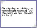 Giải pháp nâng cao chất lượng cho vay tiêu dùng tại Ngân hàng TMCP Công thương Việt Nam - Chi nhánh Phú Thọ - 2