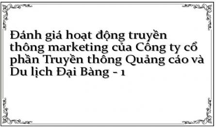 Đánh giá hoạt động truyền thông marketing của Công ty cổ phần Truyền thông Quảng cáo và Du lịch Đại Bàng - 1