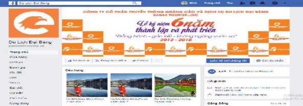 Hình 9 Fanpage Facebook Du lịch Đại Bàng Trường Đại học Kinh tế Huế Nguồn 1