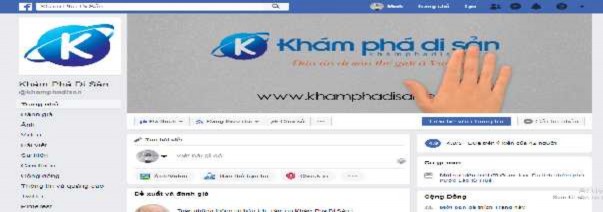 Hình 10 Fanpage Facebook Khám phá di sản Nguồn Facebook Khám phá di sản Fanpage Khám 2