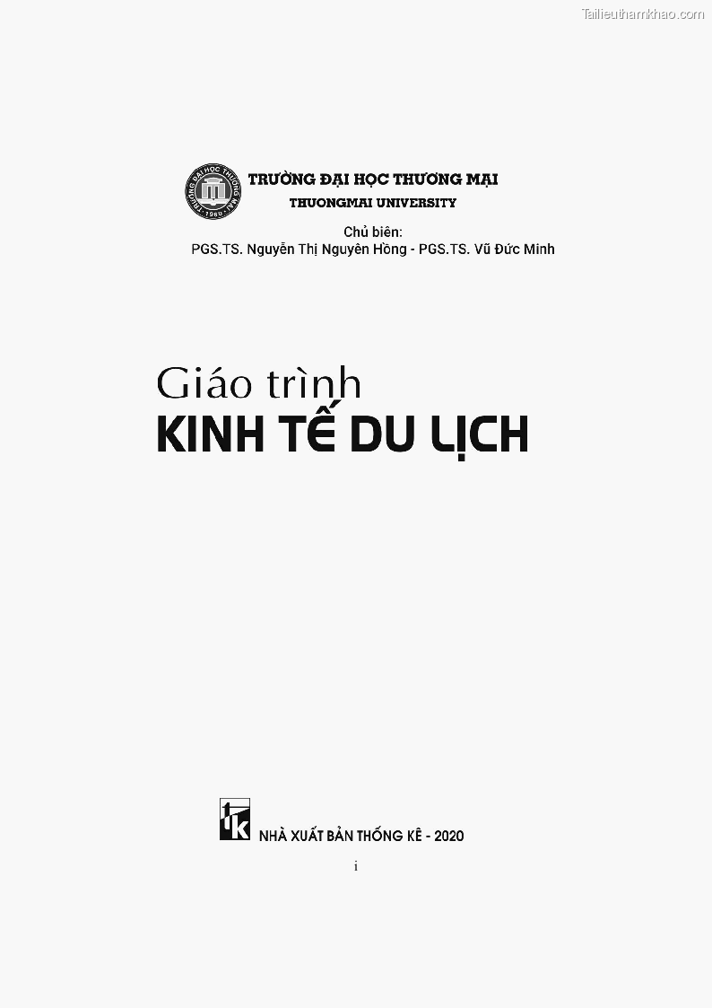 Giáo trình Kinh tế du lịch Phần 1 - 1 Trang 1