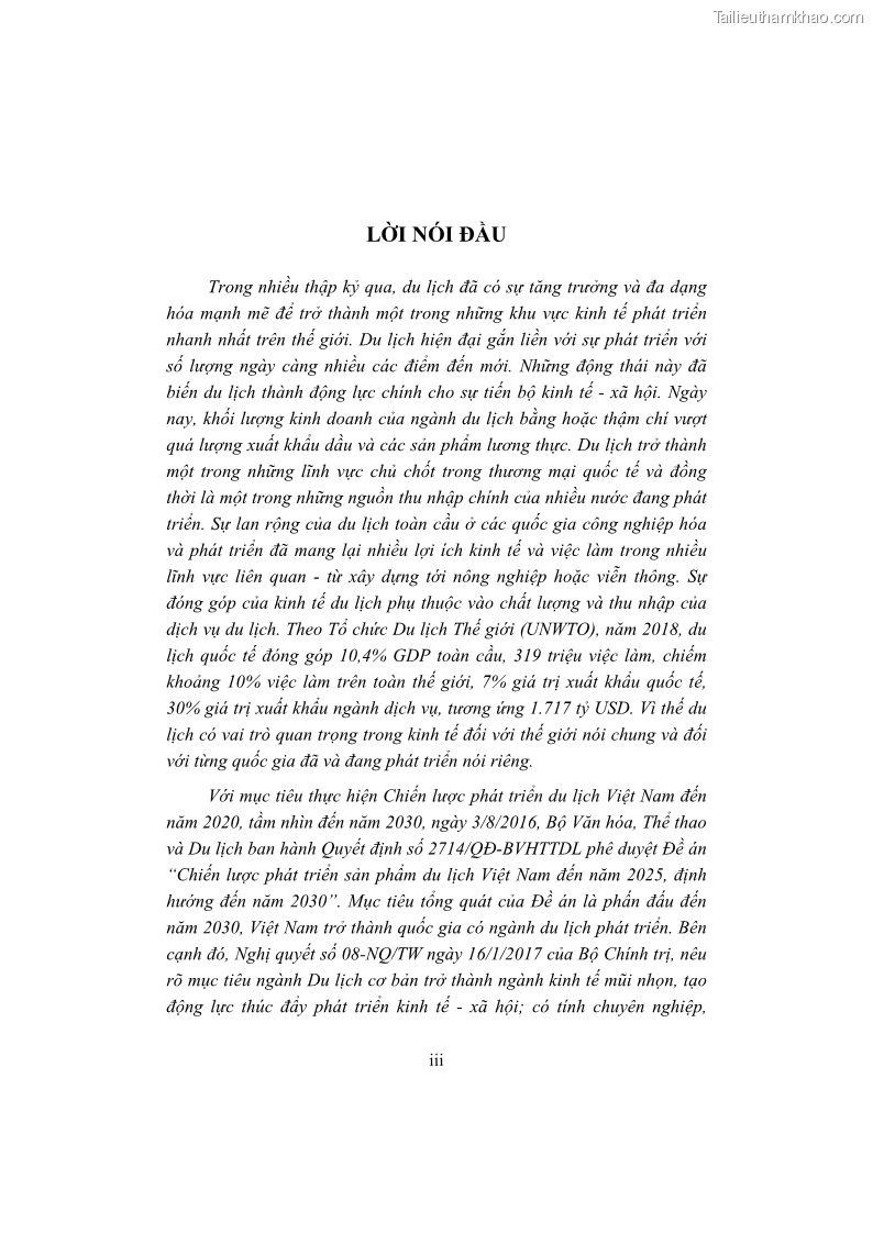 Giáo trình Kinh tế du lịch Phần 1 - 1 Trang 3