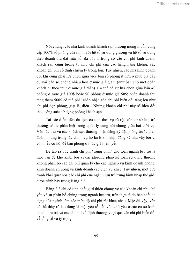 Giáo trình Kinh tế du lịch Phần 1 - 10 Trang 111