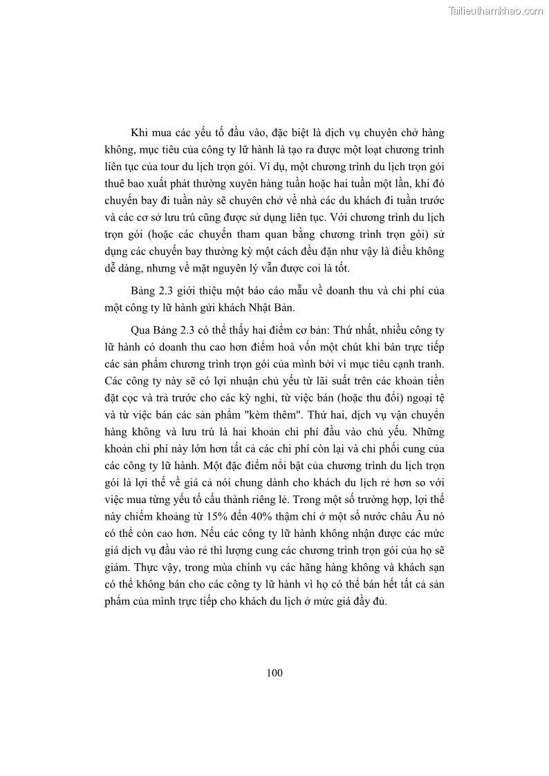 Giáo trình Kinh tế du lịch Phần 1 - 10 Trang 116