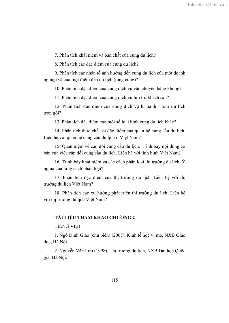 Giáo trình Kinh tế du lịch Phần 1 - 11 Trang 131