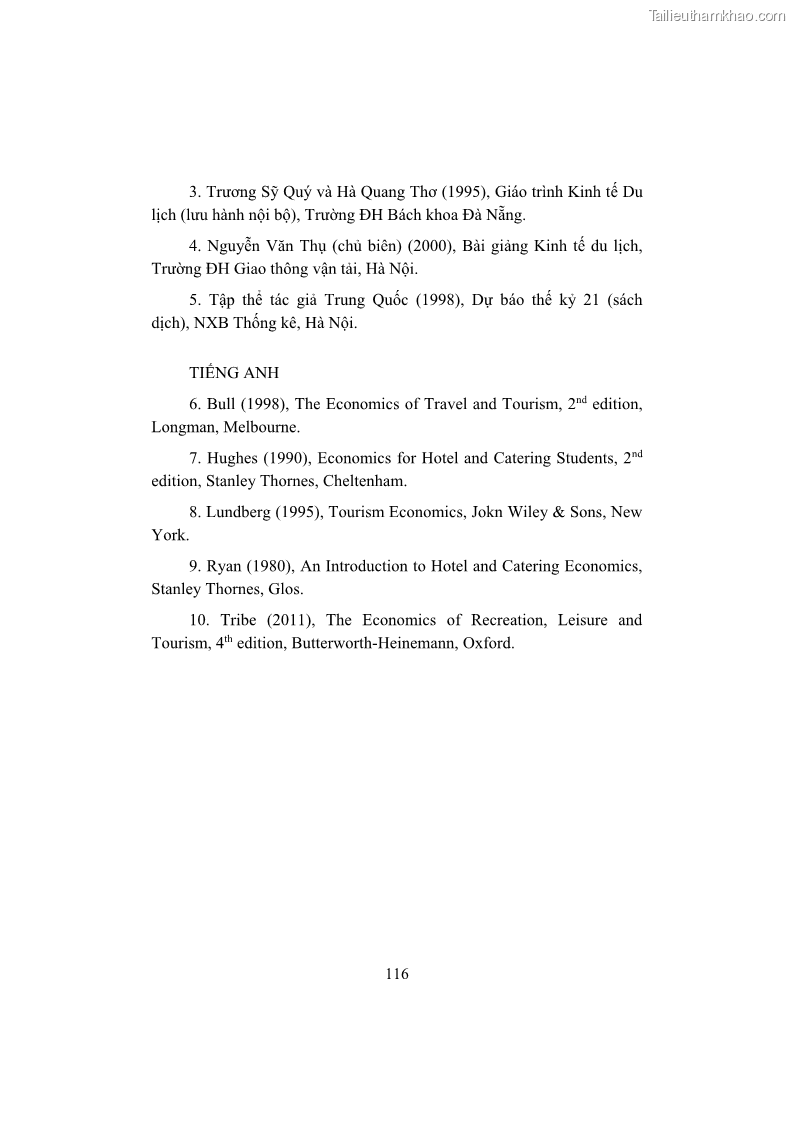 Giáo trình Kinh tế du lịch Phần 1 - 11 Trang 132