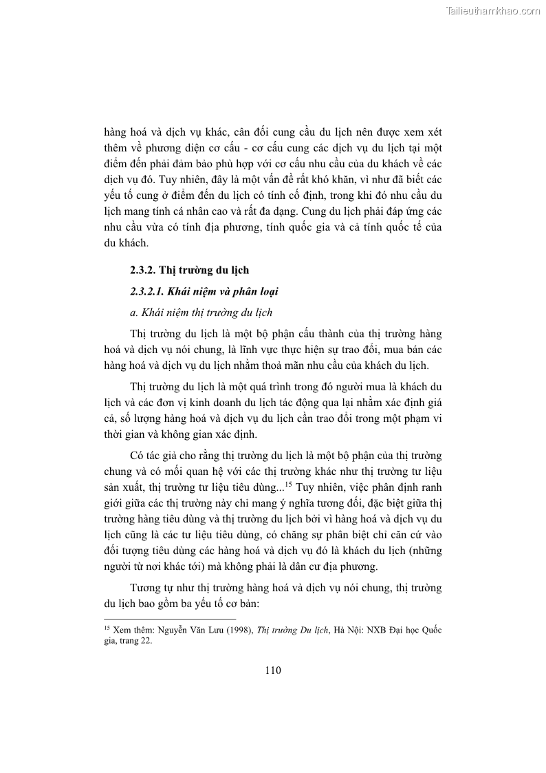 Giáo trình Kinh tế du lịch Phần 1 - 11 Trang 126