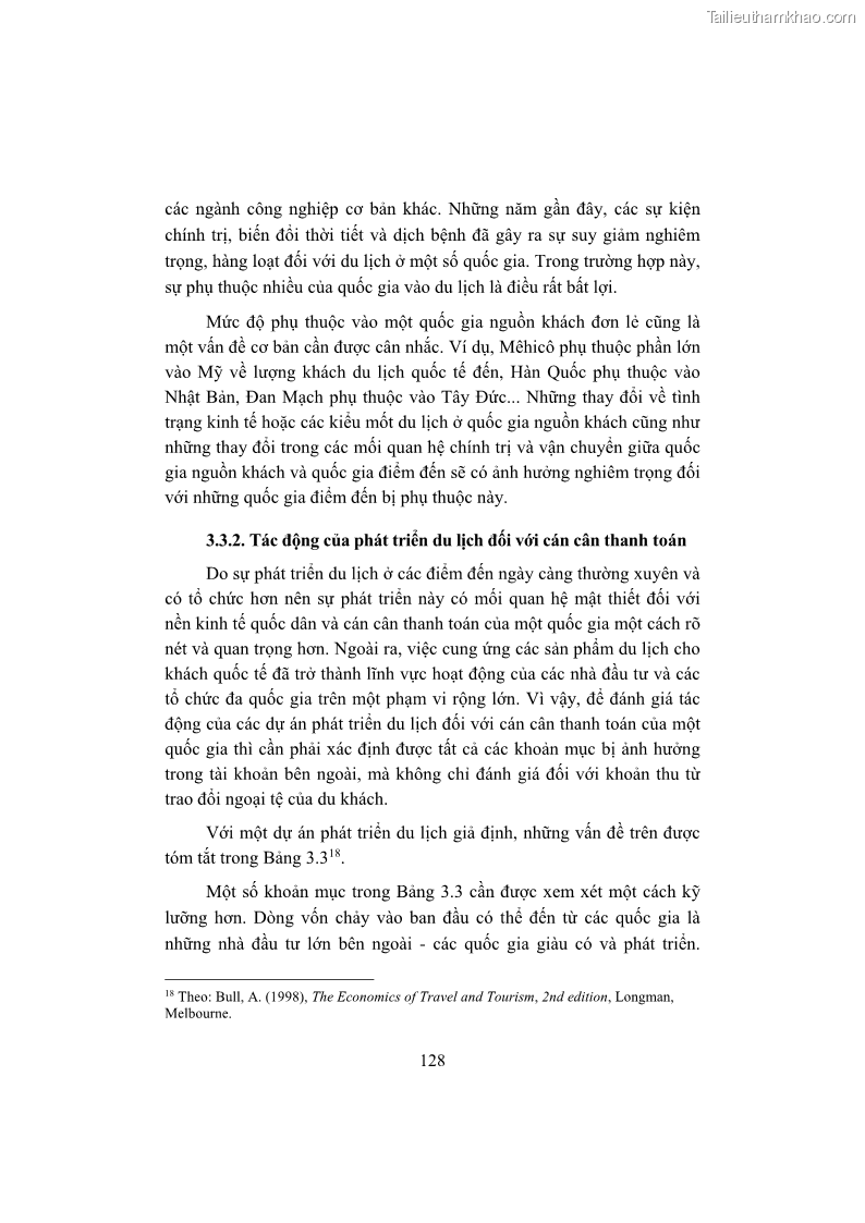 Giáo trình Kinh tế du lịch Phần 1 - 12 Trang 144