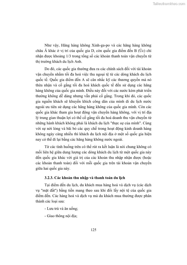 Giáo trình Kinh tế du lịch Phần 1 - 12 Trang 141