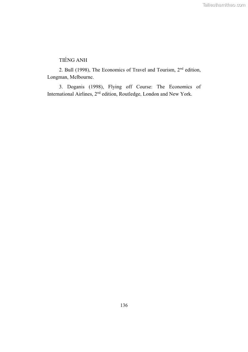 Giáo trình Kinh tế du lịch Phần 1 - 13 Trang 152