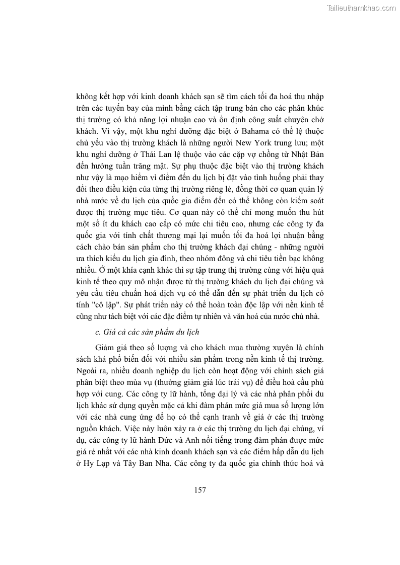 Giáo trình Kinh tế du lịch Phần 1 - 15 Trang 173