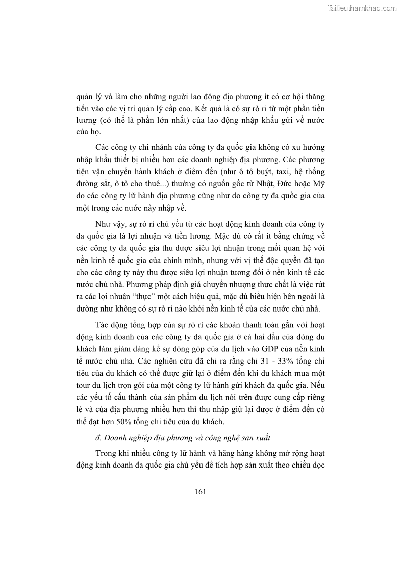 Giáo trình Kinh tế du lịch Phần 1 - 15 Trang 177