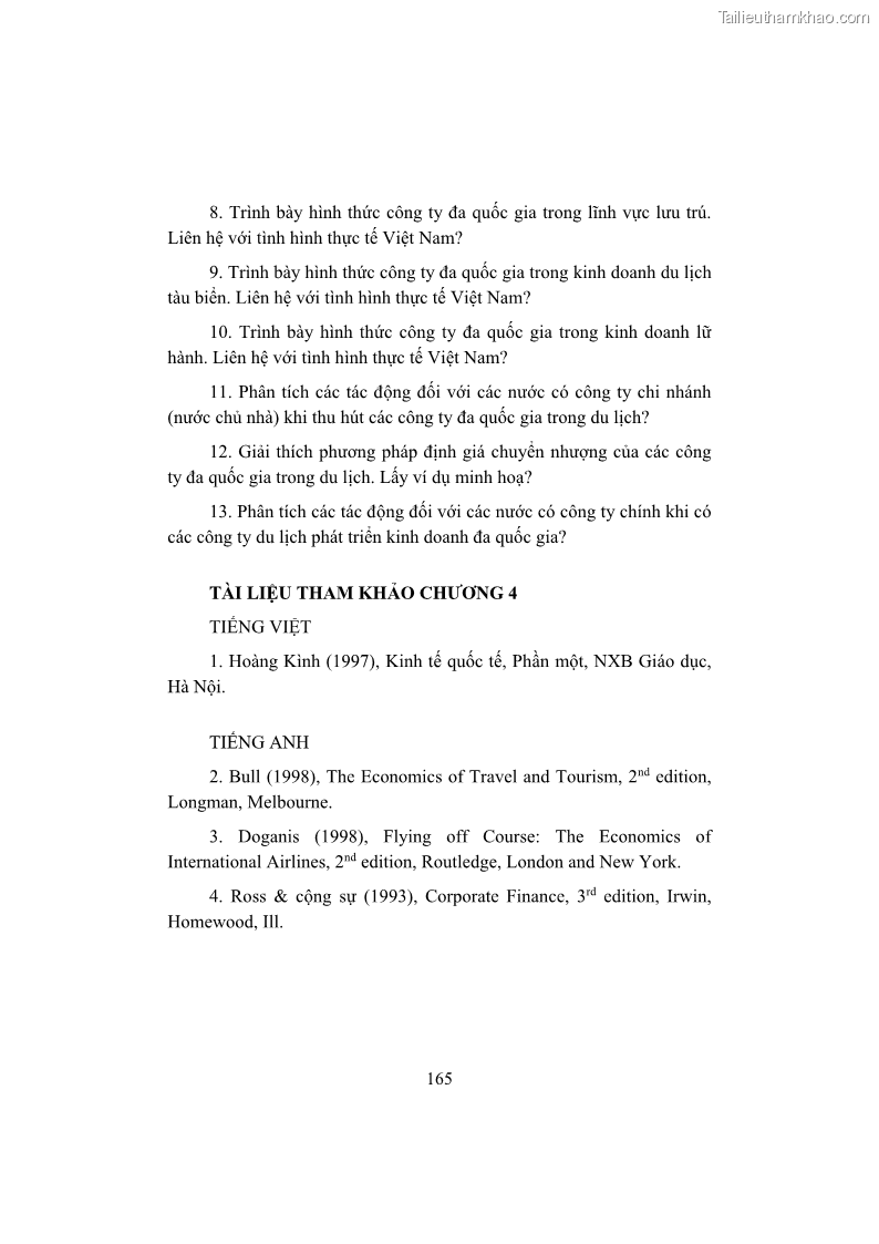 Giáo trình Kinh tế du lịch Phần 1 - 16 Trang 181