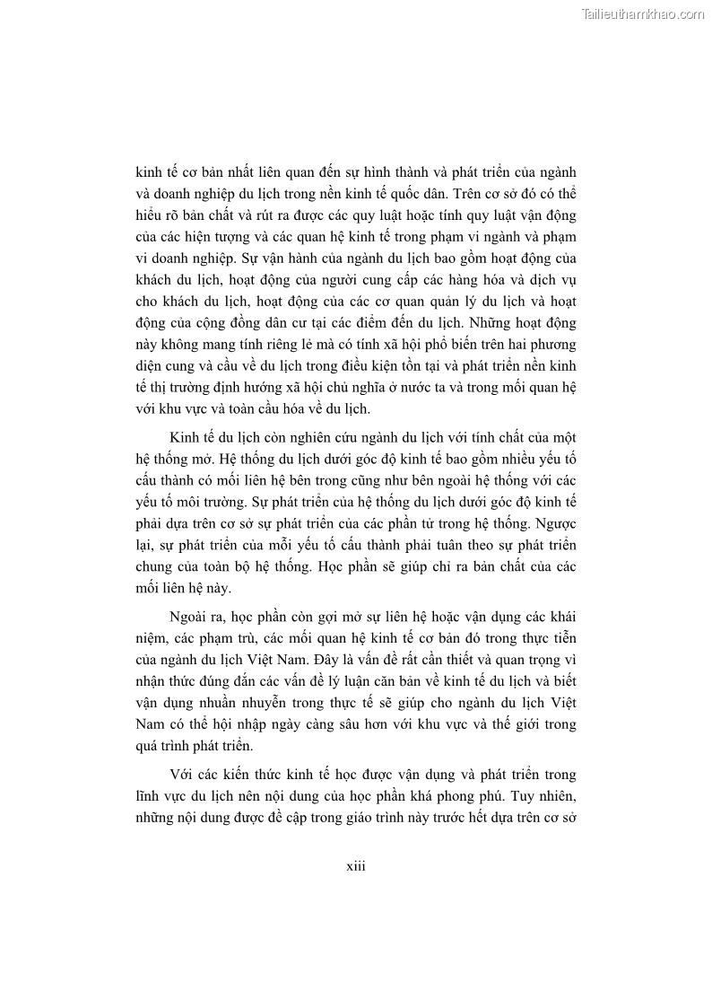 Giáo trình Kinh tế du lịch Phần 1 - 2 Trang 13