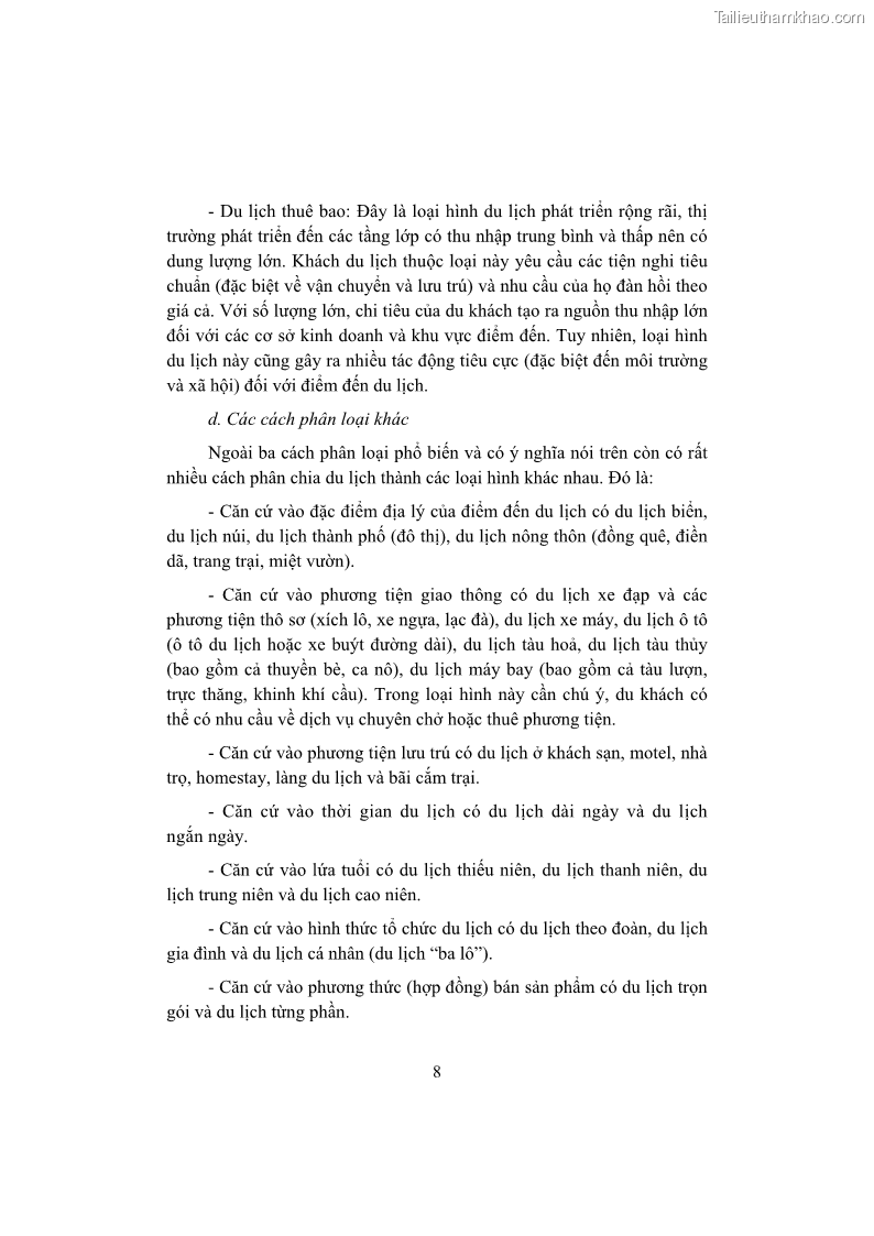 Giáo trình Kinh tế du lịch Phần 1 - 2 Trang 24