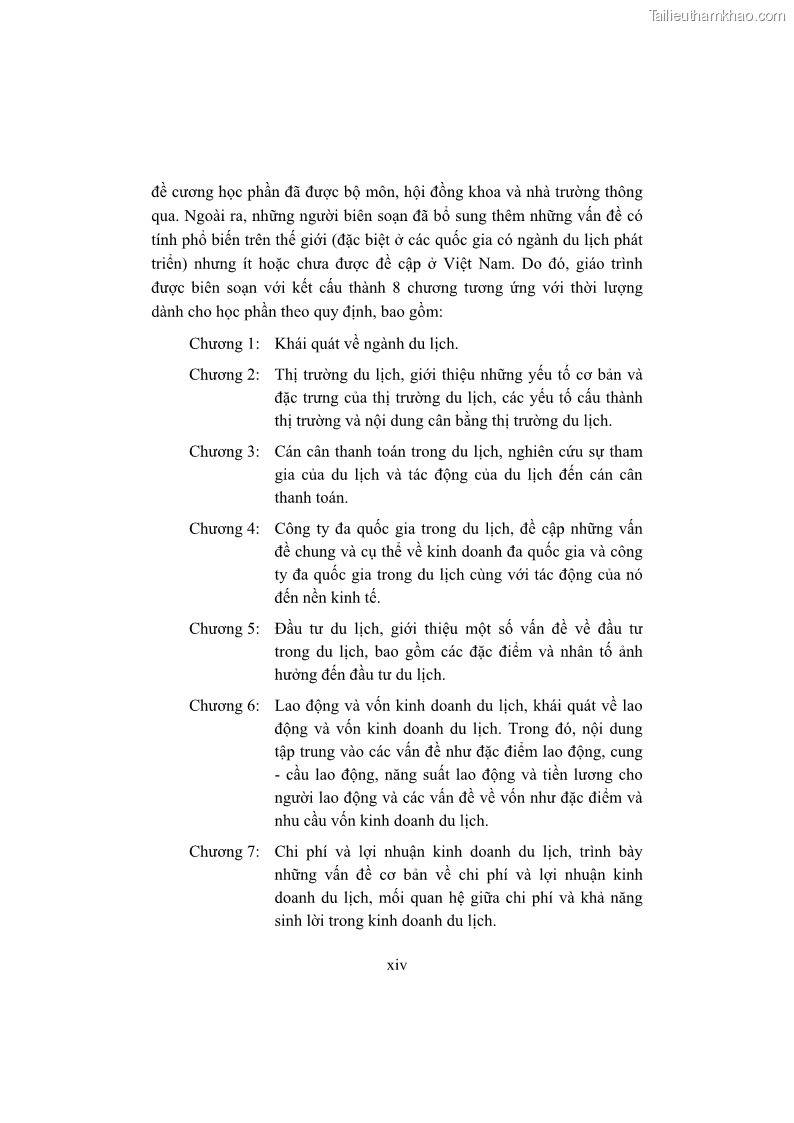 Giáo trình Kinh tế du lịch Phần 1 - 2 Trang 14