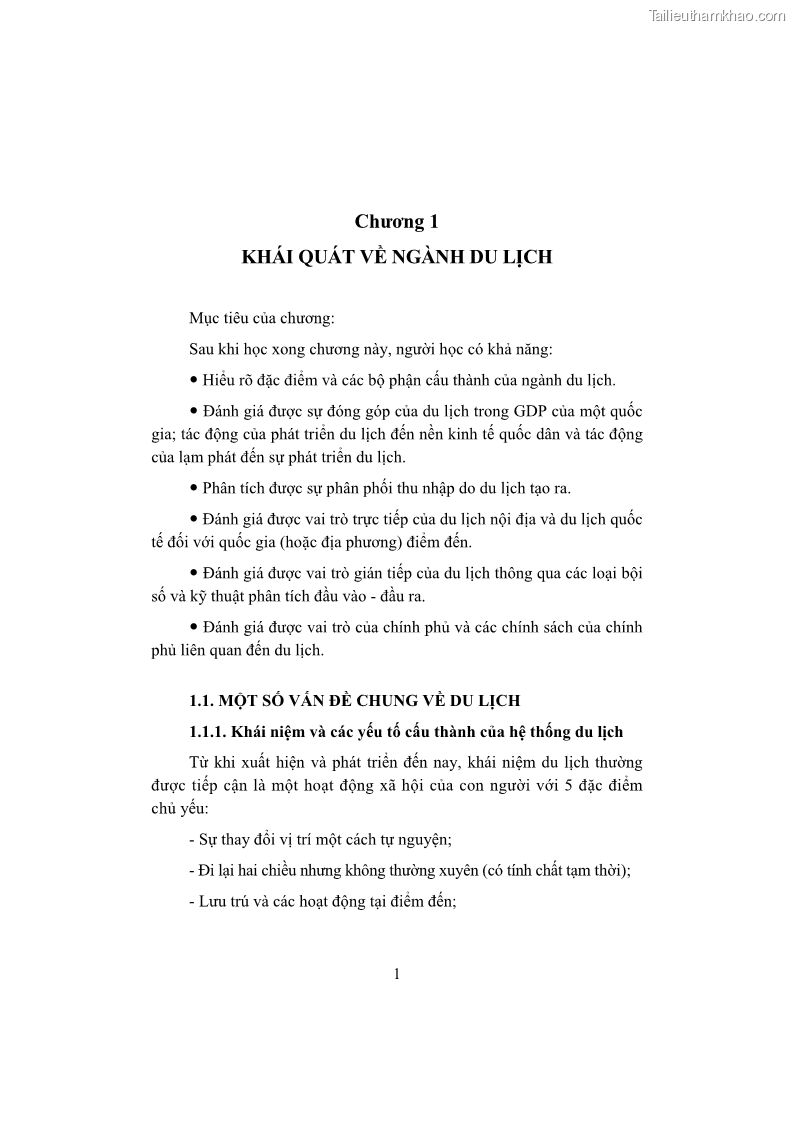 Giáo trình Kinh tế du lịch Phần 1 - 2 Trang 17