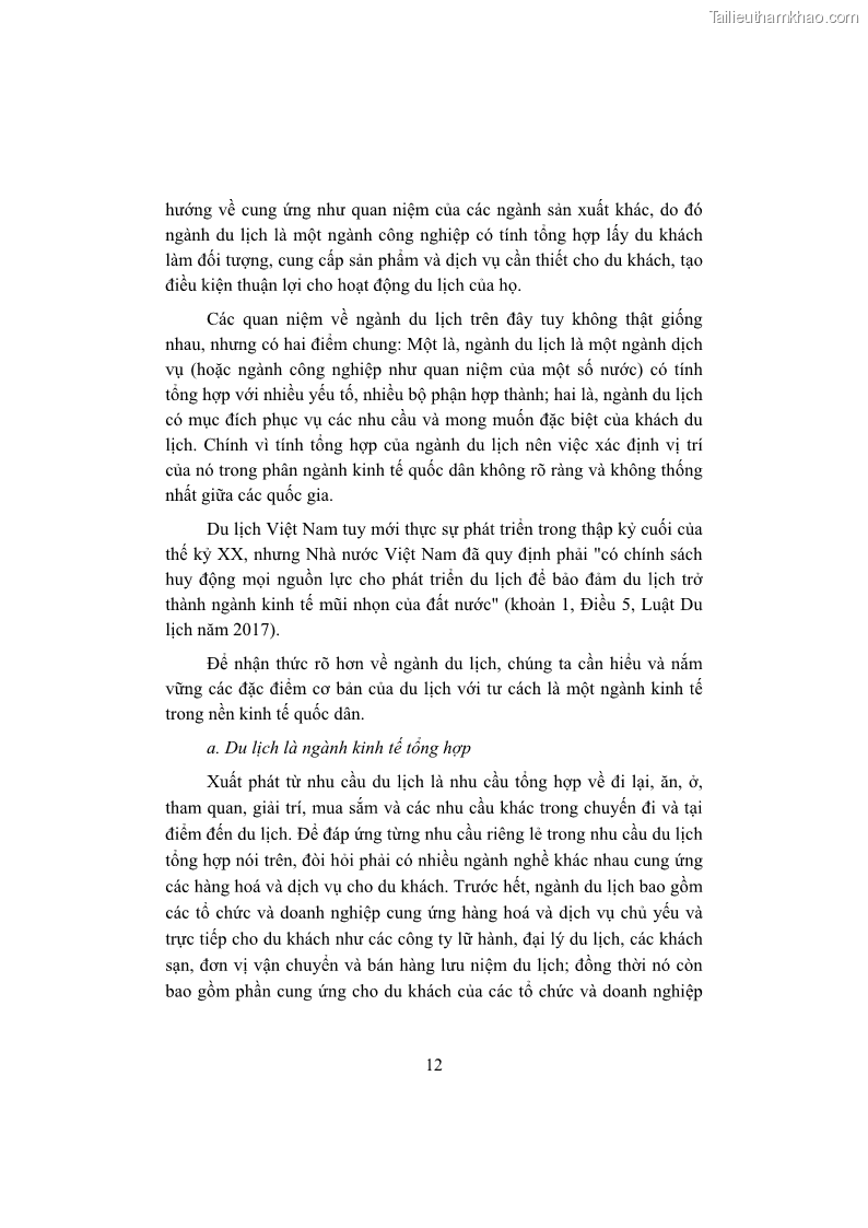 Giáo trình Kinh tế du lịch Phần 1 - 3 Trang 28