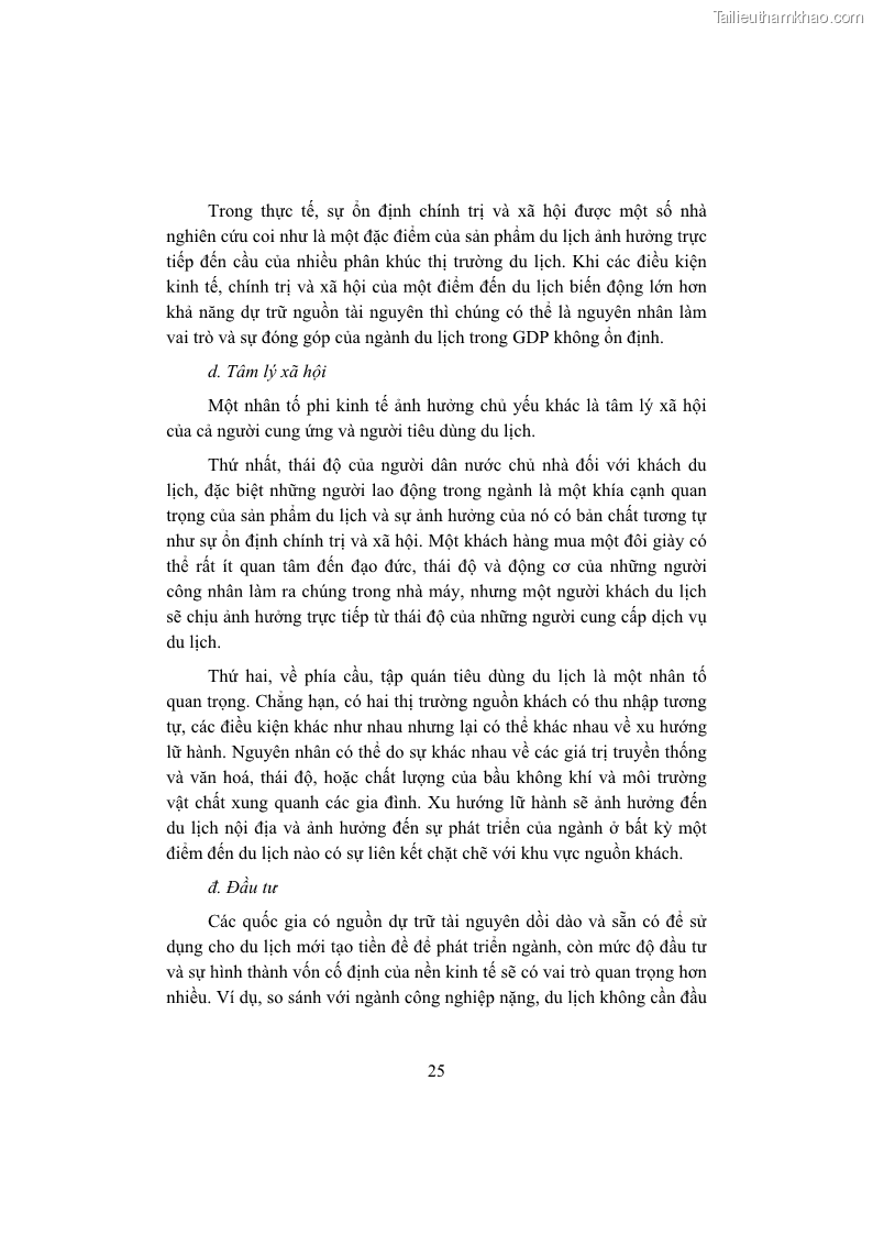 Giáo trình Kinh tế du lịch Phần 1 - 4 Trang 41