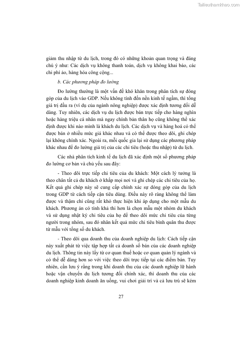 Giáo trình Kinh tế du lịch Phần 1 - 4 Trang 43