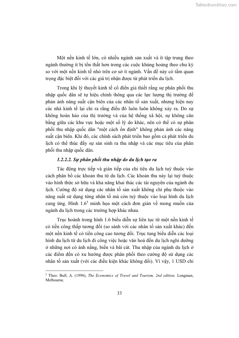 Giáo trình Kinh tế du lịch Phần 1 - 5 Trang 49