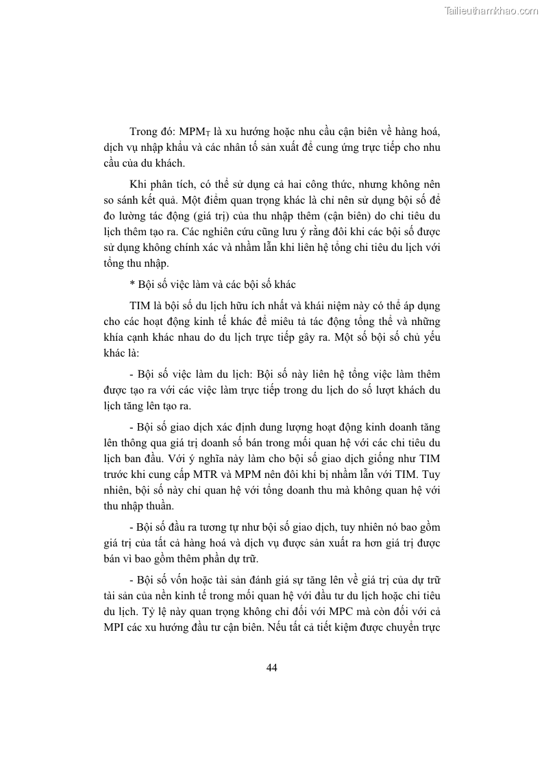 Giáo trình Kinh tế du lịch Phần 1 - 5 Trang 60