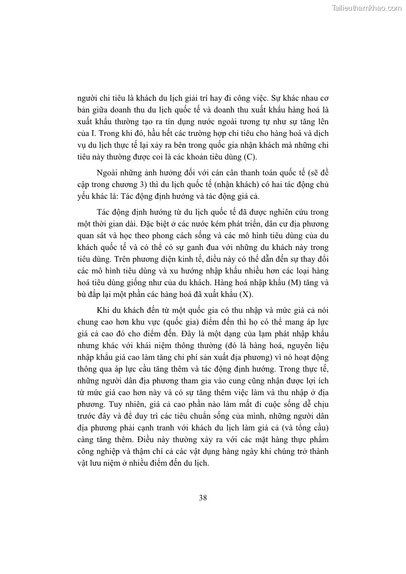 Giáo trình Kinh tế du lịch Phần 1 - 5 Trang 54