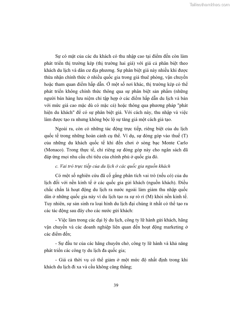 Giáo trình Kinh tế du lịch Phần 1 - 5 Trang 55