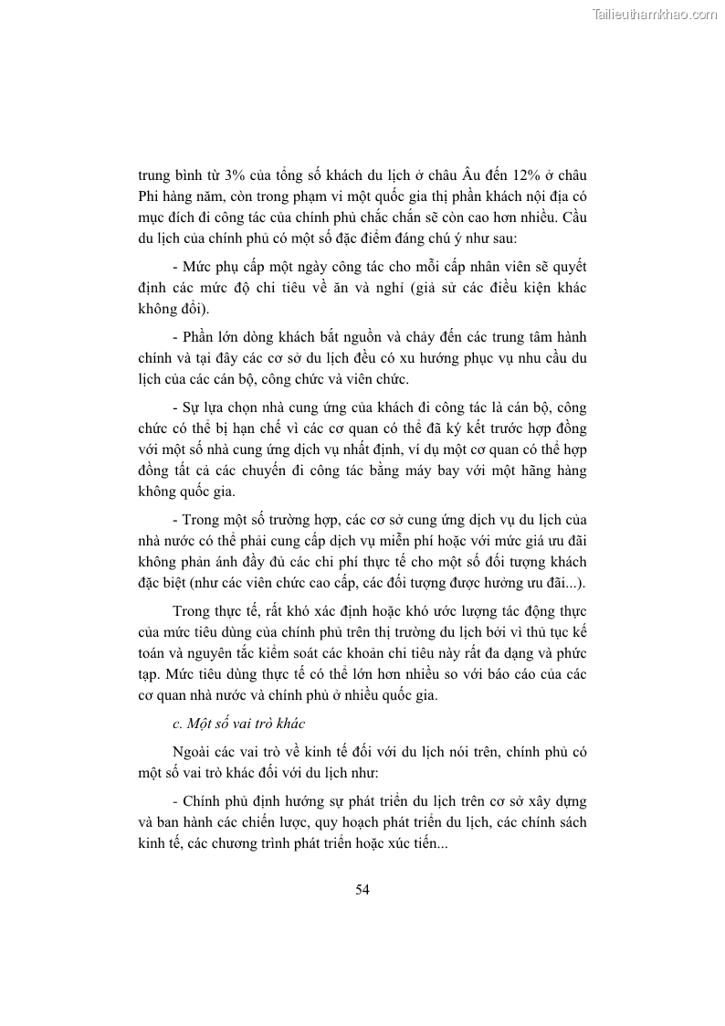 Giáo trình Kinh tế du lịch Phần 1 - 6 Trang 70