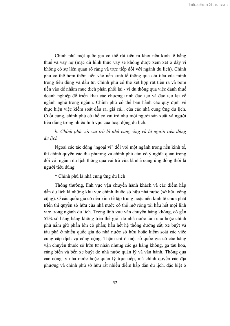 Giáo trình Kinh tế du lịch Phần 1 - 6 Trang 68