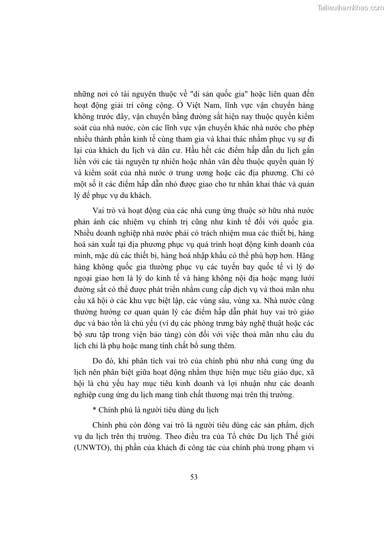 Giáo trình Kinh tế du lịch Phần 1 - 6 Trang 69