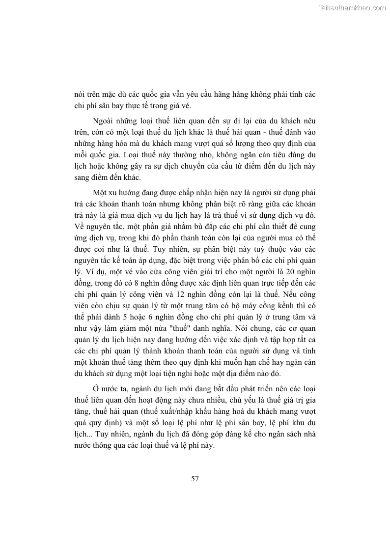 Giáo trình Kinh tế du lịch Phần 1 - 7 Trang 73