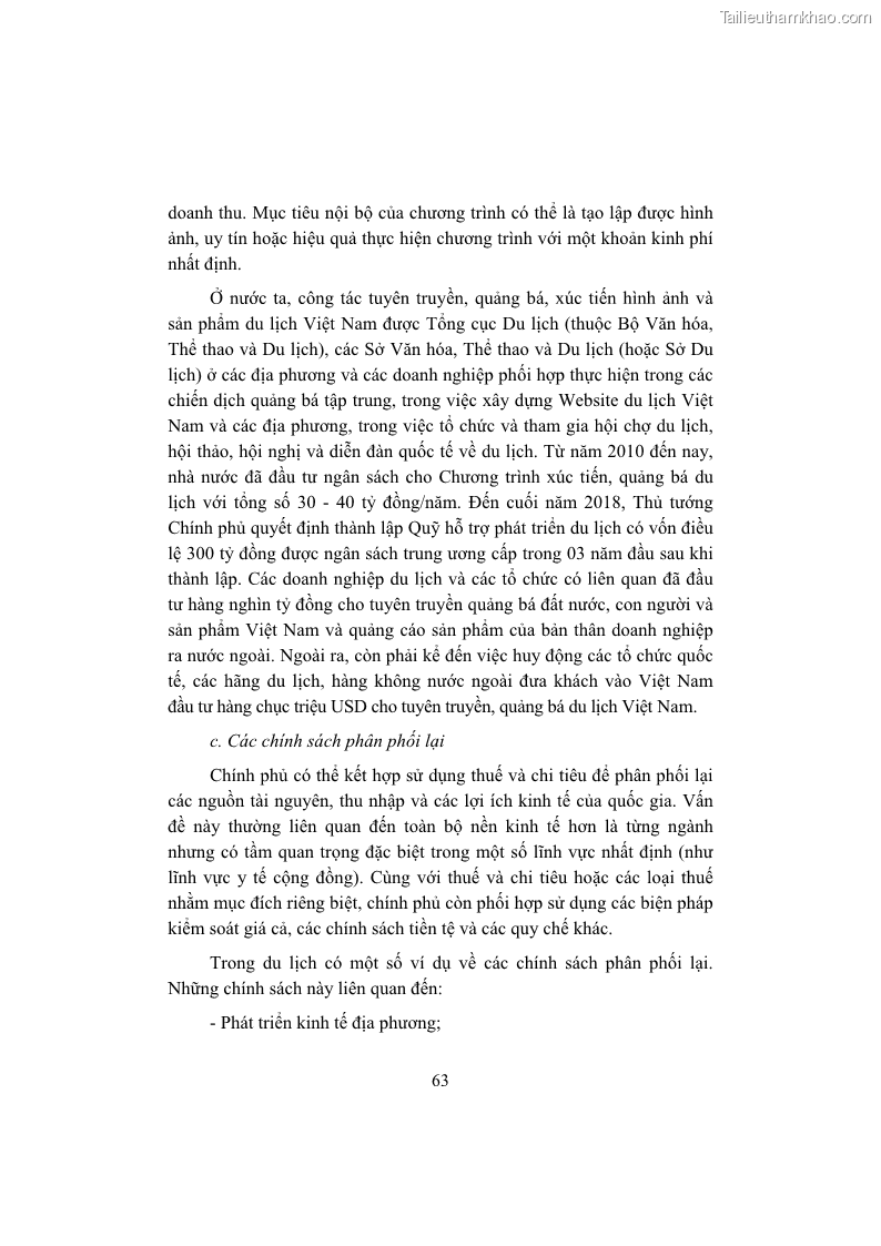 Giáo trình Kinh tế du lịch Phần 1 - 7 Trang 79