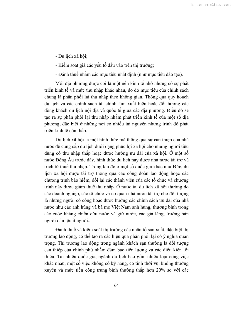 Giáo trình Kinh tế du lịch Phần 1 - 7 Trang 80