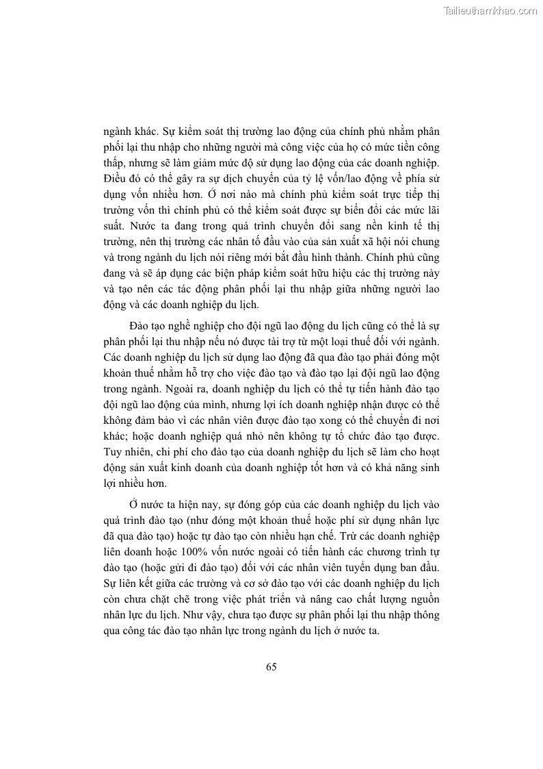 Giáo trình Kinh tế du lịch Phần 1 - 7 Trang 81