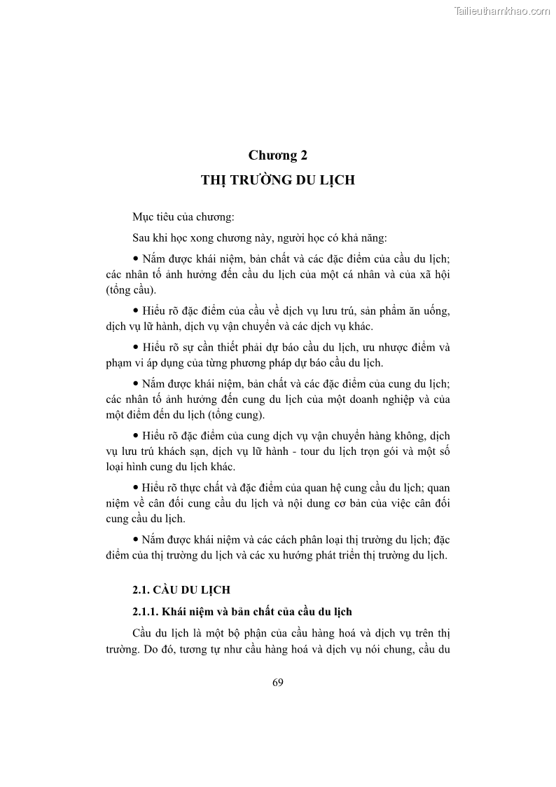 Giáo trình Kinh tế du lịch Phần 1 - 8 Trang 85